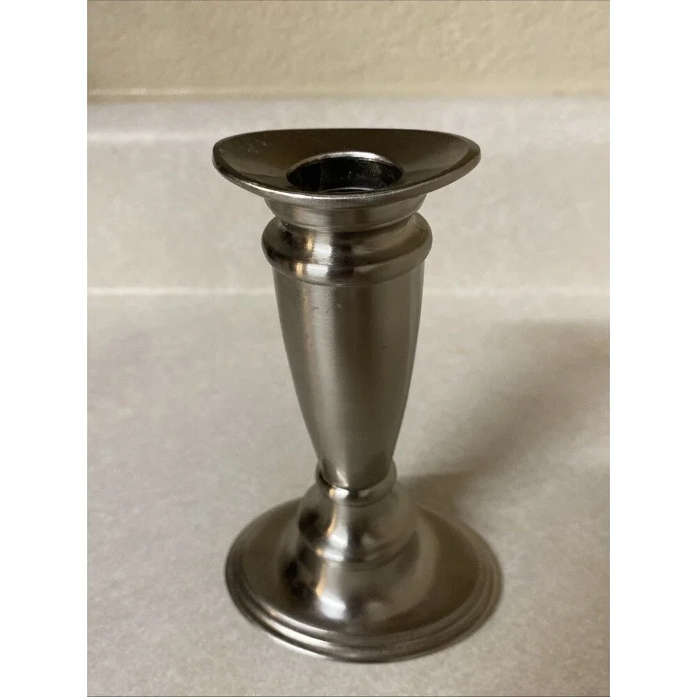 VALERIE PARR HILL Stainless Steel Silver Candle Stick Holder